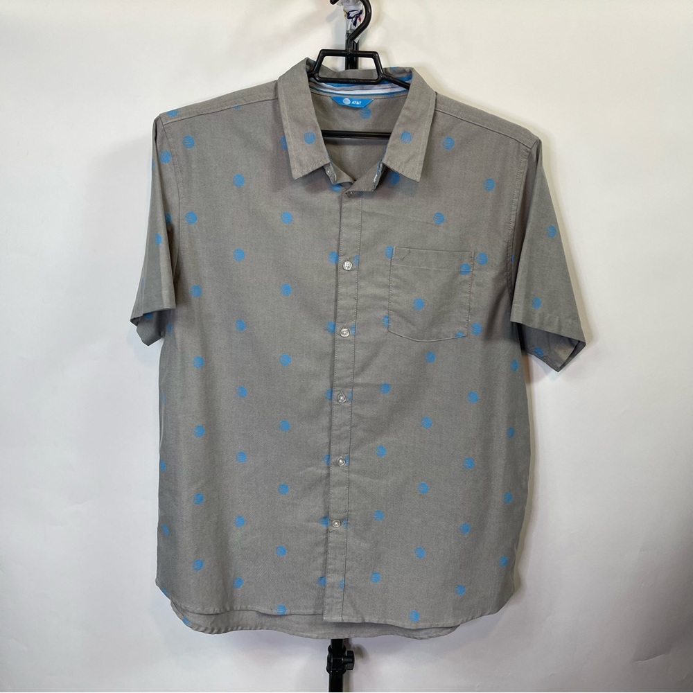AT&T Grey Logo Short Sleeve Shirt Size XL Men’s